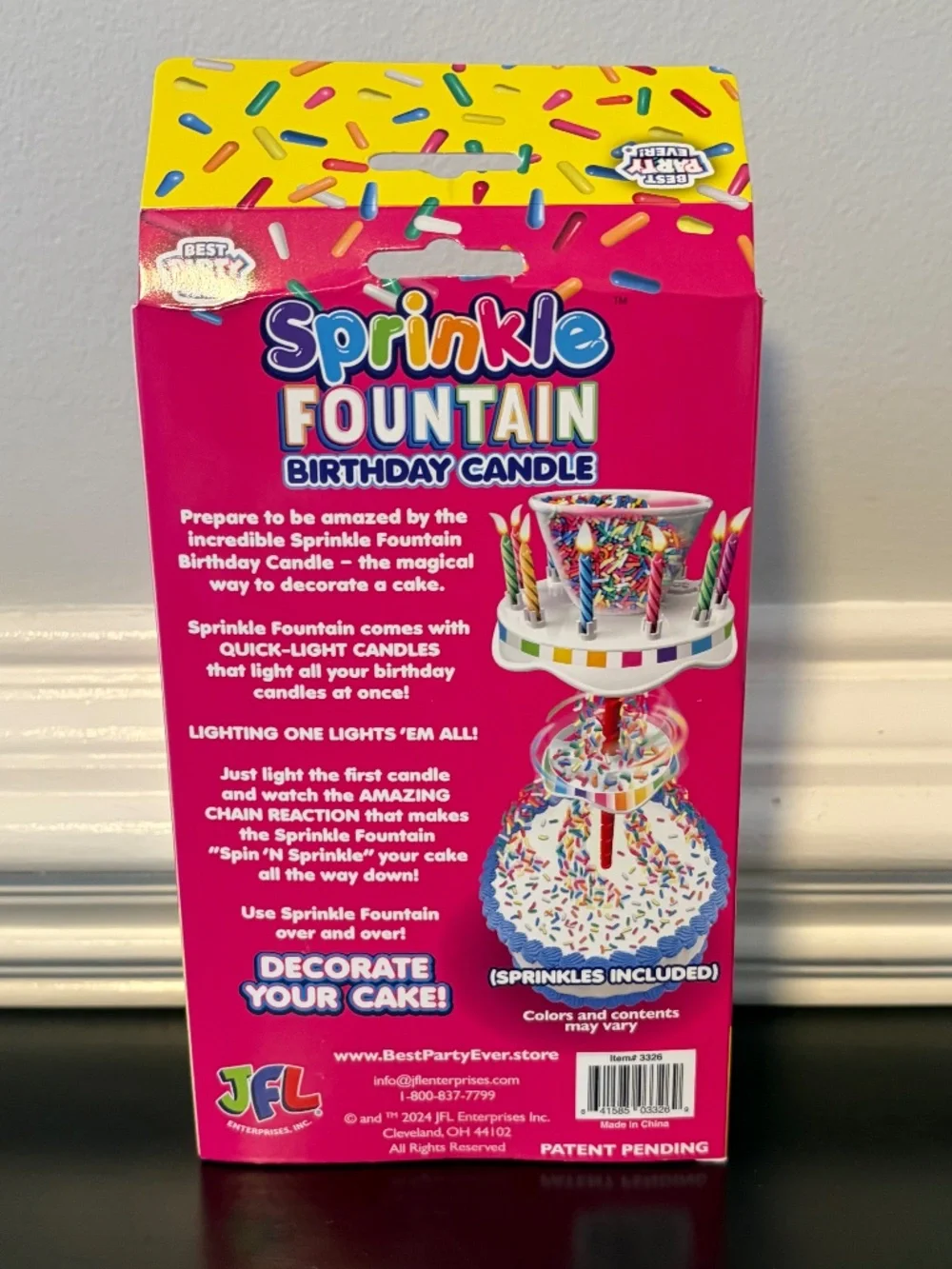 5 for $20: Sprinkle fountain birthday candle